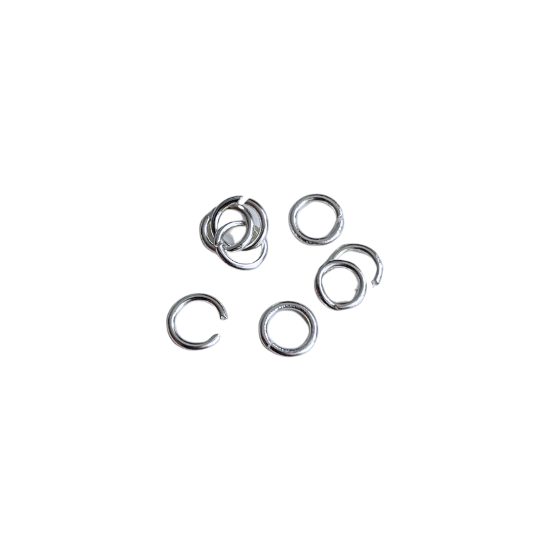 Anneaux ouverts de jonction en Argent 925 4.5x0.65mm x10