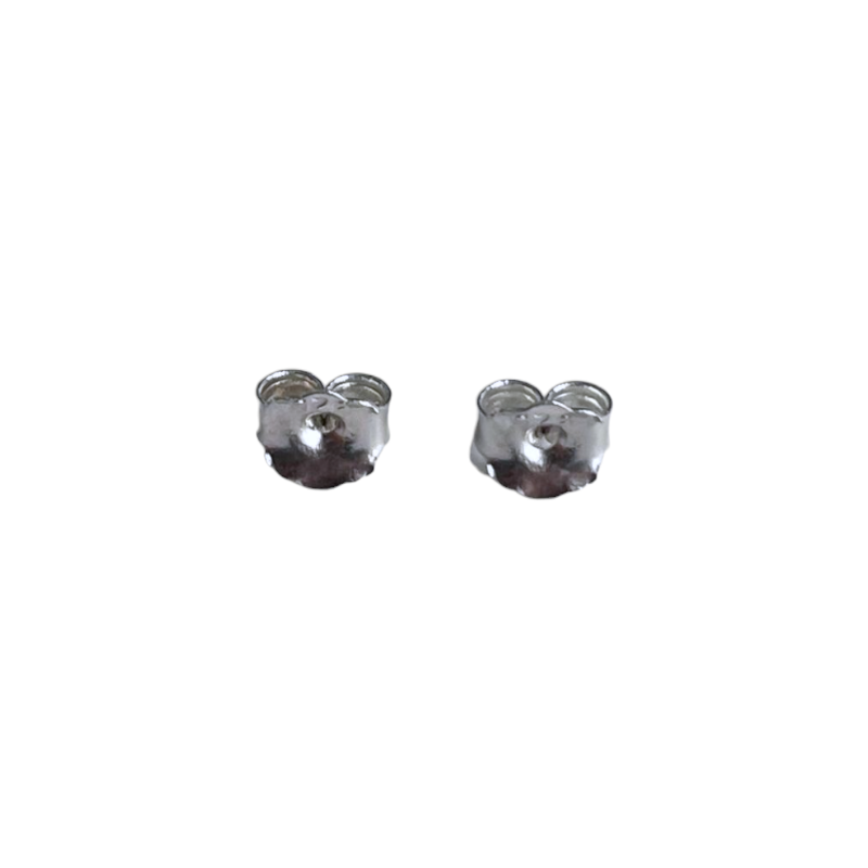 Poussoir papillons pour clous d'oreilles en Argent 925 4.5x4.5mm x2
