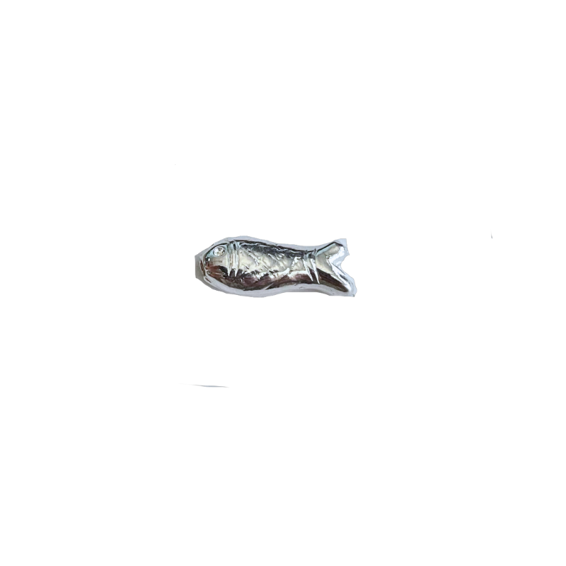 Perle poisson finition argent 925 10 microns 15x5mm x1