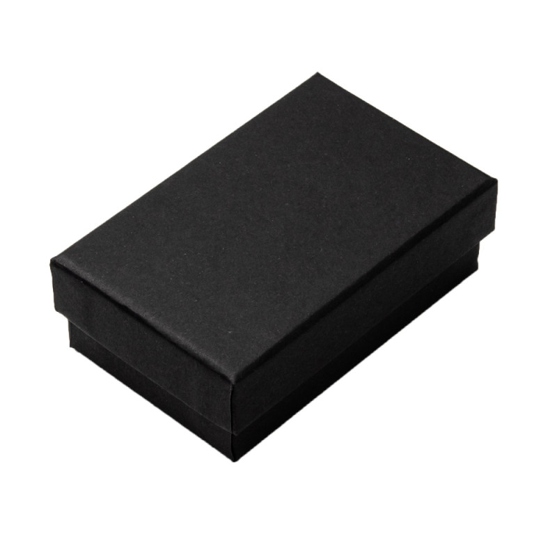 BOITE A BIJOUX NOIRE EMBALLAGE CADEAU CARTONNEE 8X5X2.7CM X1