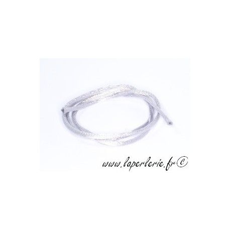 Lanière viscose 2mm GRIS PERLE x2m  - 1