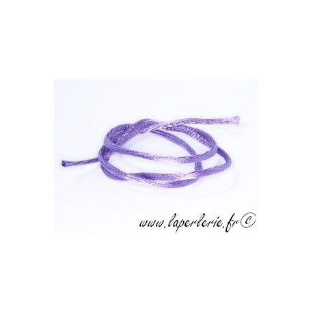 Lanière viscose 2mm MAUVE x2m  - 1