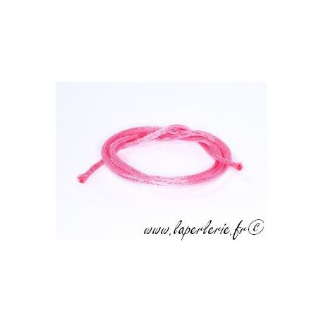 Lanière viscose 2mm ROSE x2m  - 1