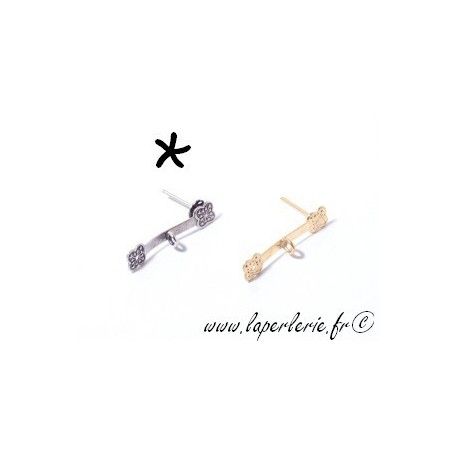 Bélière 12mm ARGENTÉ VIEILLI x4  - 1