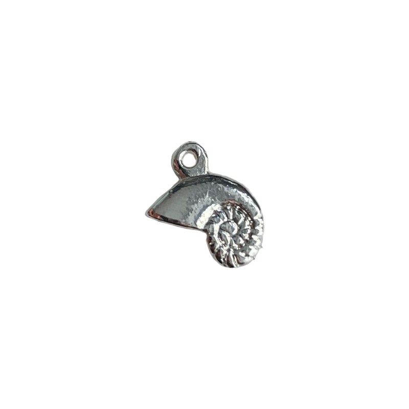 Pendentif coquille escargot finition argent 925 10 microns 11x9mm x1