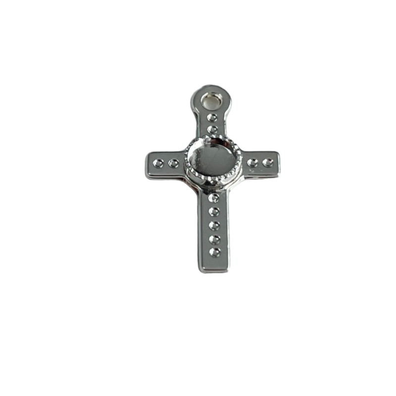 Pendentif croix décoré en argent 925 14x8mm x1