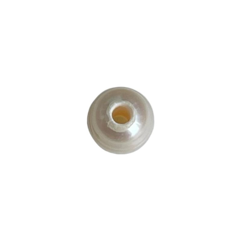 Perle de culture d'eau douce ovale irrégulier blanc 8x7mm x1