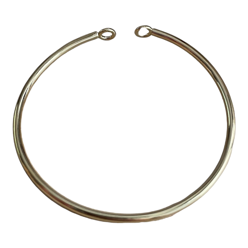 Bracelet jonc 2 anneaux Doré à l'or fin 24K, 1 micron x1