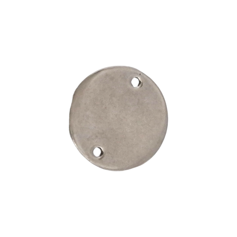 Intercalaire rond en acier inoxydable argenté 20mm x1