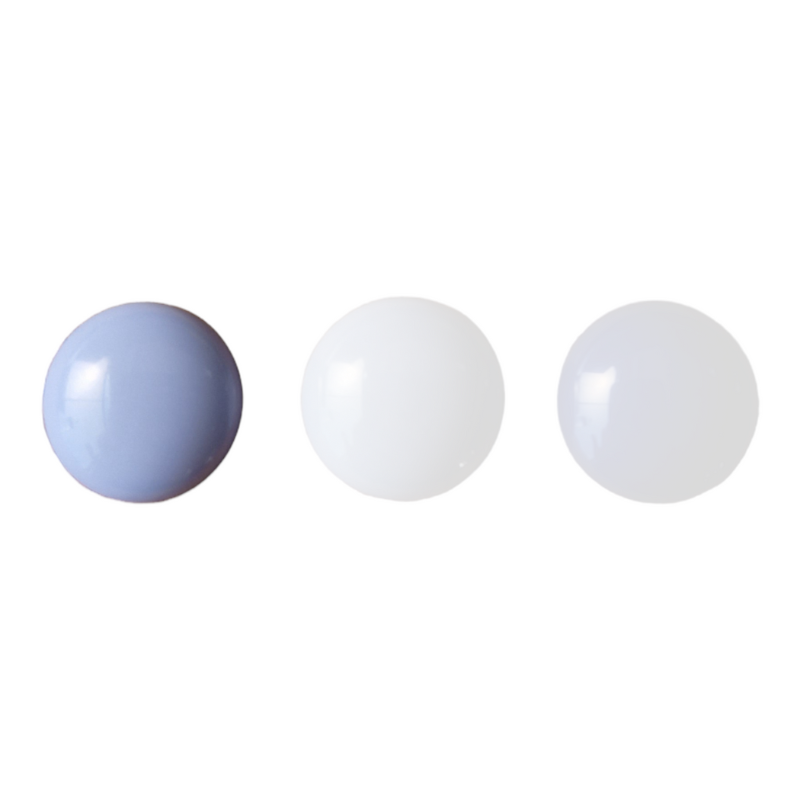 Cabochon polyester rond 12mm tons bleus | 3 couleurs disponibles x2