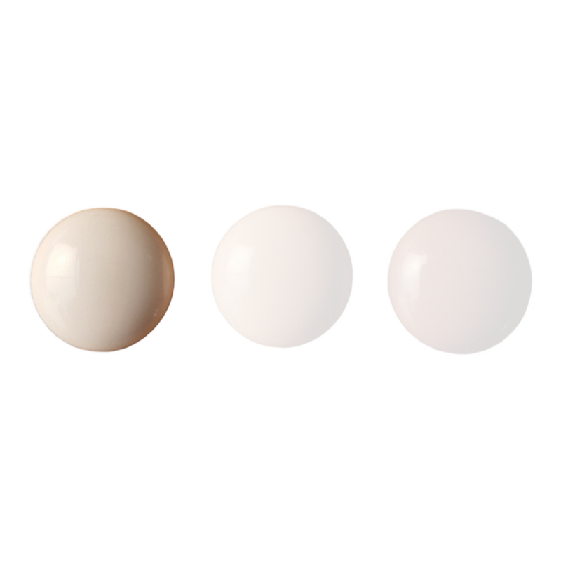 Cabochon polyester rond 12mm tons blancs/taupes | 3 couleurs disponibles x2