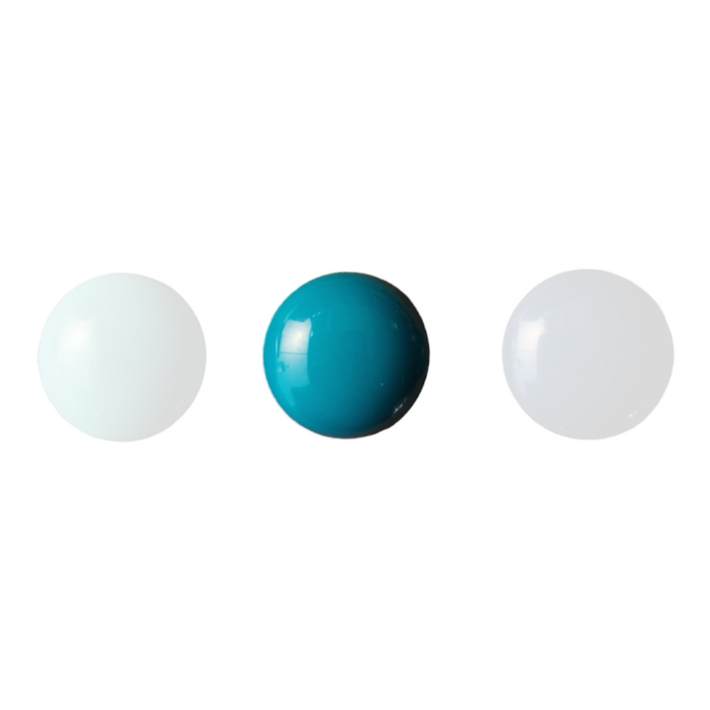 Cabochon polyester rond 12mm tons turquoises | 3 couleurs disponibles x2