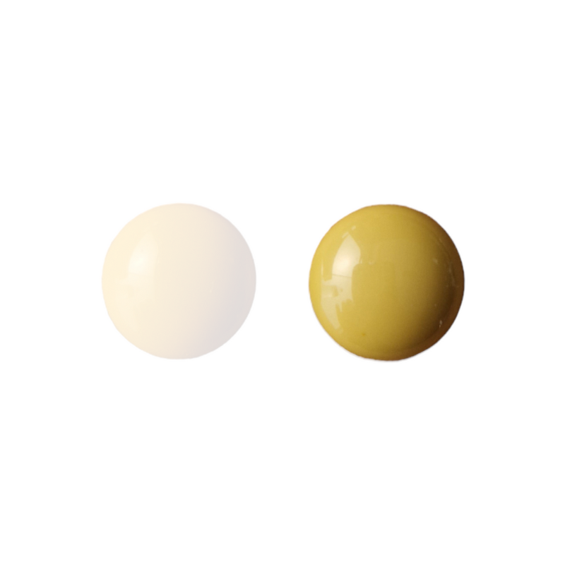 Cabochon polyester rond 12mm tons jaunes | 2 couleurs disponibles x2