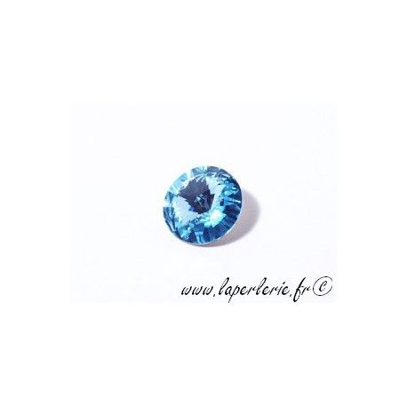 Cabochon rond 1122 14mm (Rivoli) AQUAMARINE  - 1