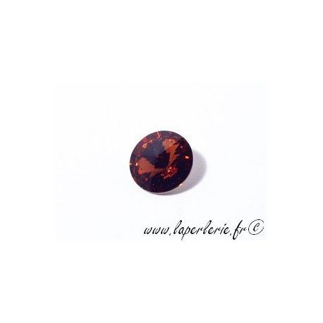 Cabochon rond 14mm 1122 (Rivoli) SMOKED TOPAZ  - 1