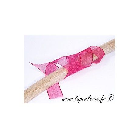 Mousseline 15mm FUSCHIA x2m  - 1