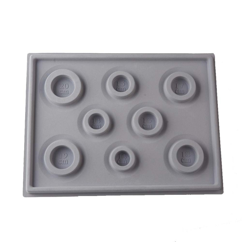 Plateau d'assemblage pour bracelet feutrine gris 35x26mm  X1