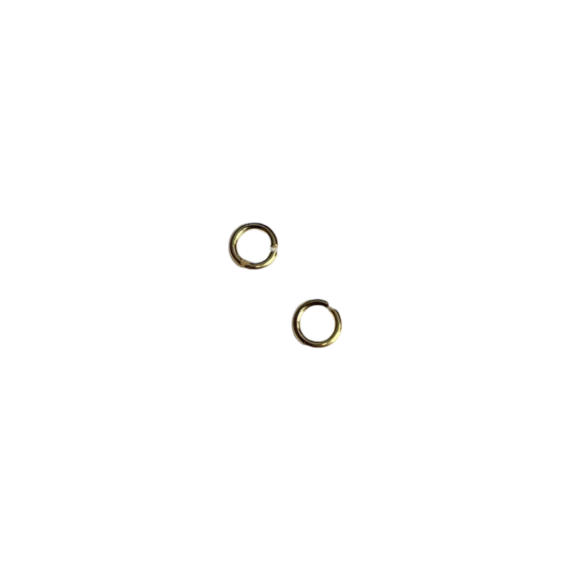 Anneaux ouverts de jonction 3mm base Argent 925 doré à l'or fin 18K x2