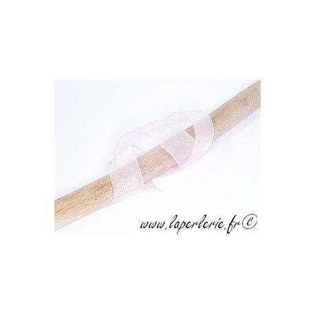 Mousseline 15mm LIGHT ROSE 2m  - 1