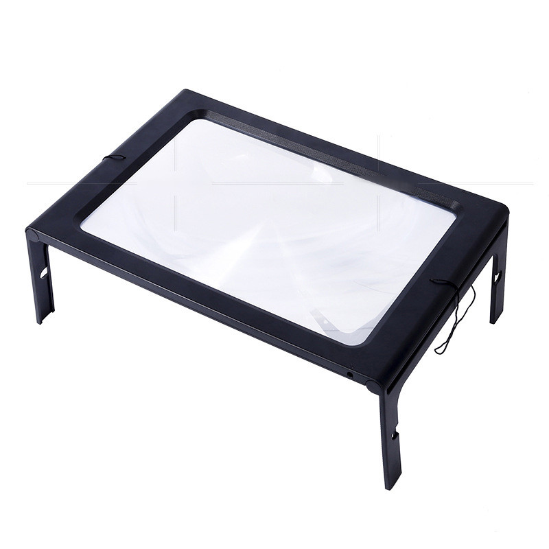 Loupe pliable éclairée à 12 LED noire - 30x20.5x10.7cm  X1