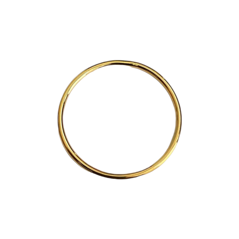 Anneau fermé 20mm doré à l'or fin 24K x1