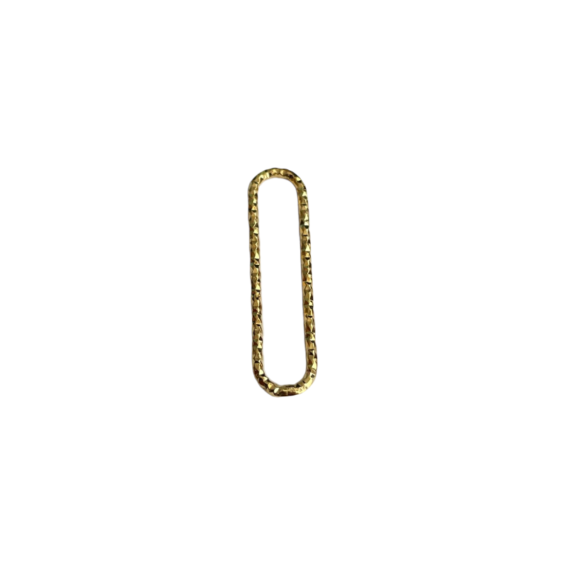 Intercalaire rectangle diamanté 22x5mm doré à l'or fin 24K x1