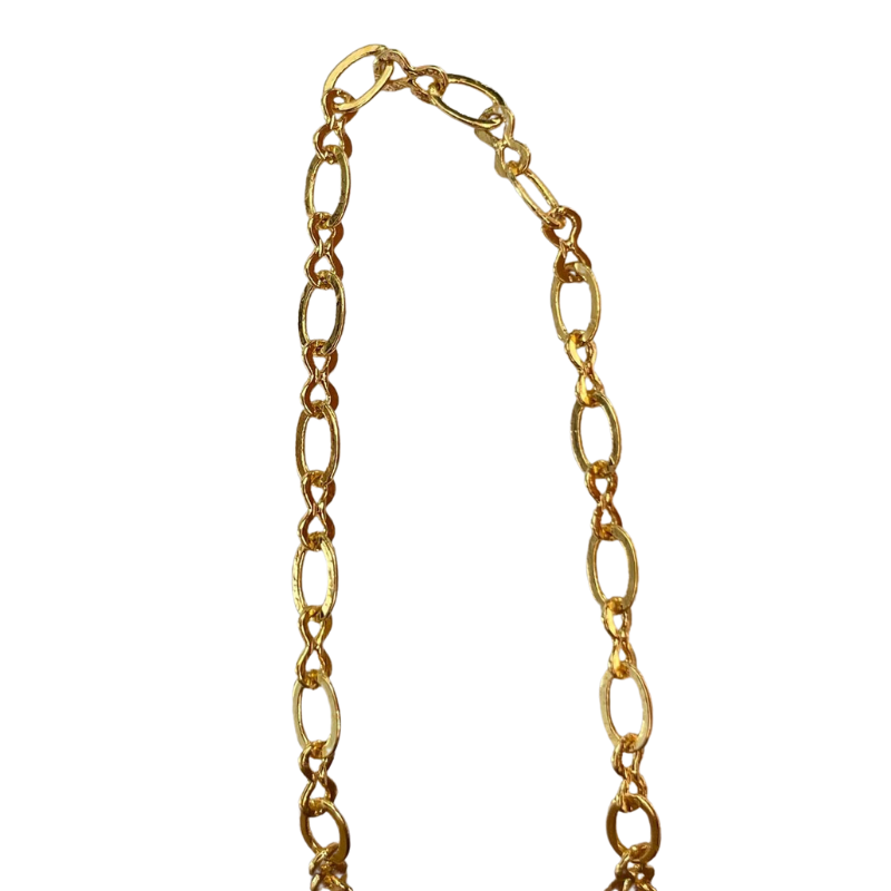 Chaîne maillon ovale 4.8x2.8mm et "8" laiton doré x1m
