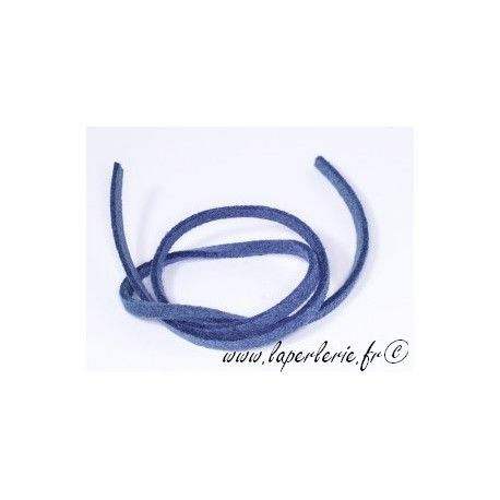 Lanière simili daim 3X1mm SAPPHIRE x2m  - 1
