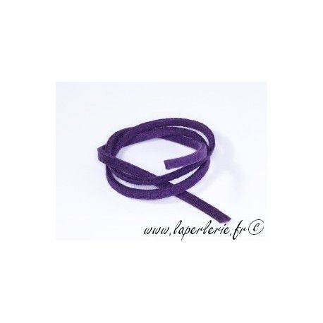 Lanière simili daim 3X1mm VIOLET x2m  - 1
