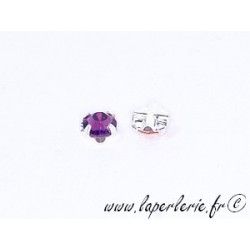 Strass à coudre 4mm AMETHYST x10