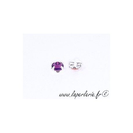 Strass à coudre 4mm AMETHYST x10  - 1
