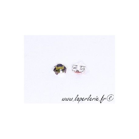 Strass à coudre 4mm OLIVINE x10  - 1