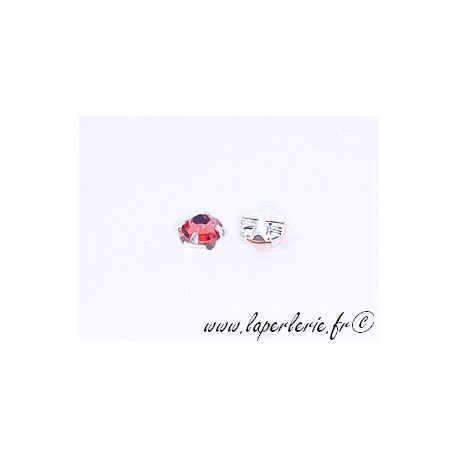 Strass à coudre 4mm PADPARADSCHA x10  - 1