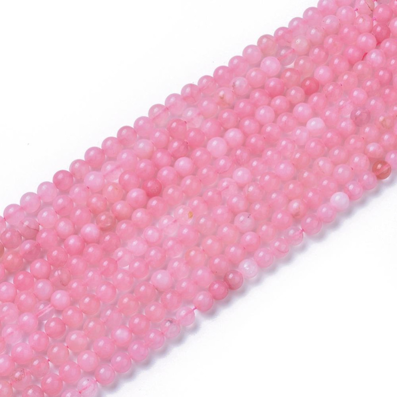 Ronde 8mm QUARTZ ROSE x1 fil de 40cm
