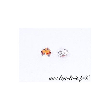 Strass à coudre 4mm TOPAZ x10  - 1