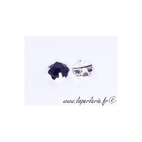 Strass à coudre 6mm JET x5  - 1