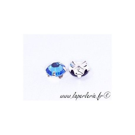 Strass à coudre 6mm SAPPHIRE x5  - 1