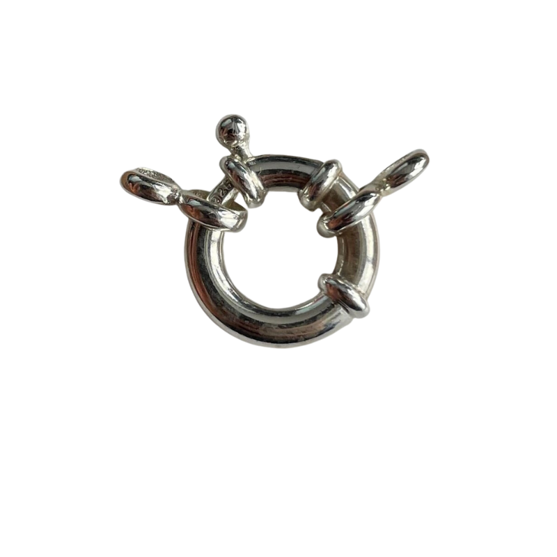 Fermoir bouée doubles anneaux en argent 925 11.5mm x1