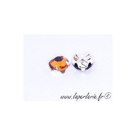 Strass à coudre 6mm TOPAZ x5  - 1