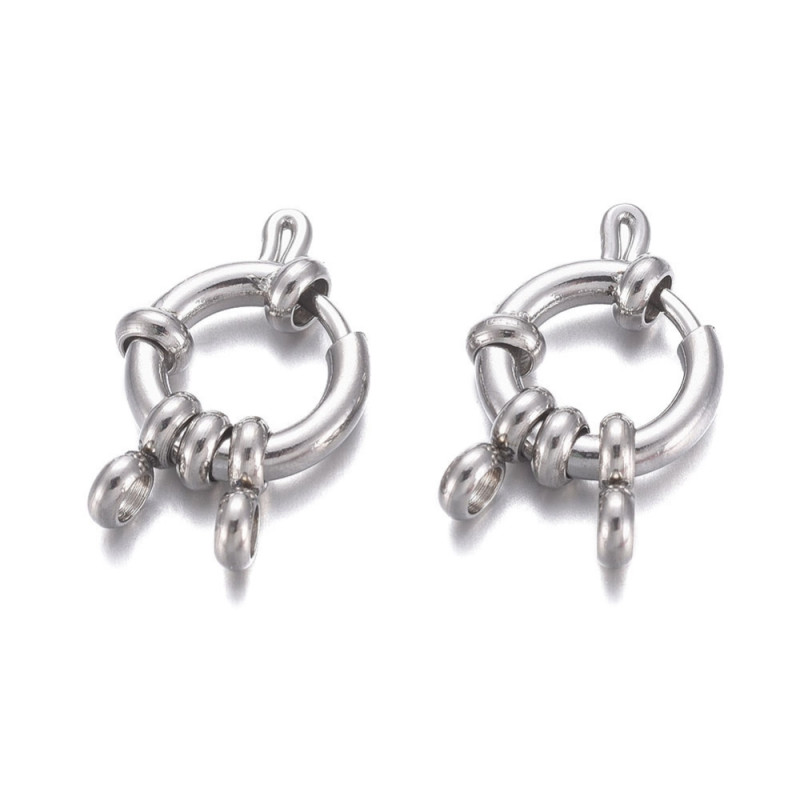 Fermoir bouée en Acier inoxydable 12.5x4mm x1