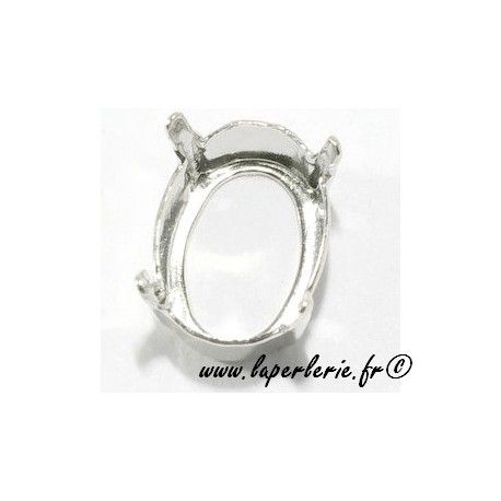Griffe cabochon ovale 4120 18X13mm ARGENT  - 1