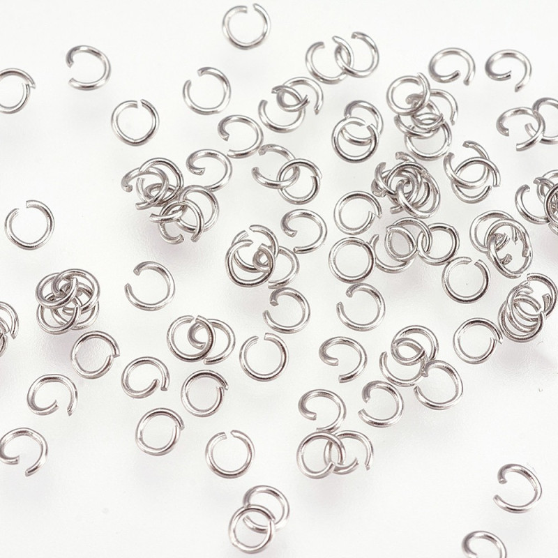 Anneaux 3x0.4mm Acier Inoxydable x20