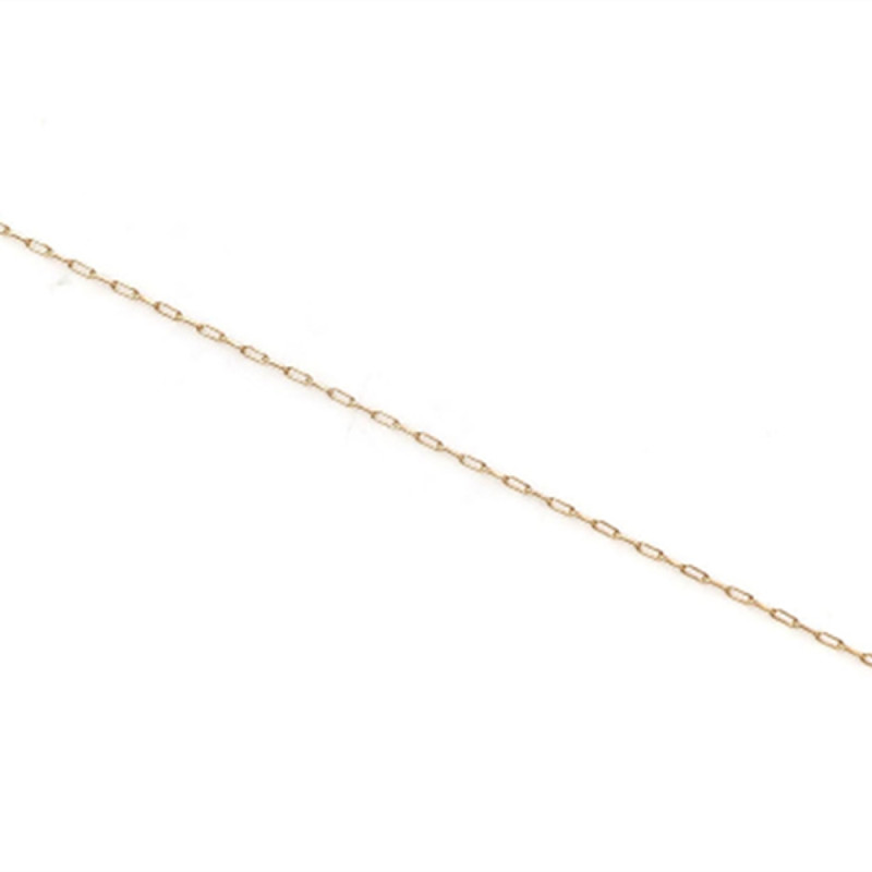 Chaîne maille ovale en acier inoxydable 304 soudée, dorée, maille : 2.4x1.4x0.3mm x1M