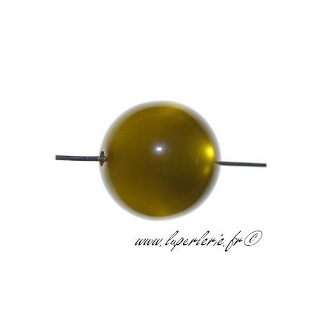Ronde polaire lustrée 18mm OLIVINE  - 1