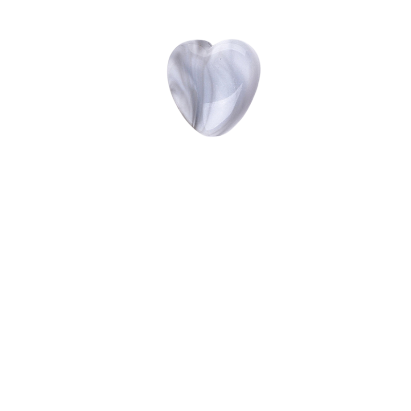 Perle cœur en acrylique, imitation pierre naturelle, 6 couleurs disponibles, 14x14x7mm x1