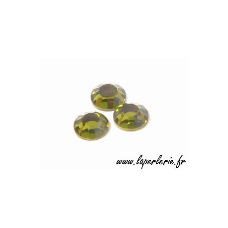 Strass à coller 4 mm OLIVINE x30  - 1