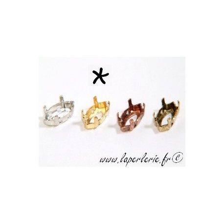 Griffe navette 10X5mm  DORE  - 1