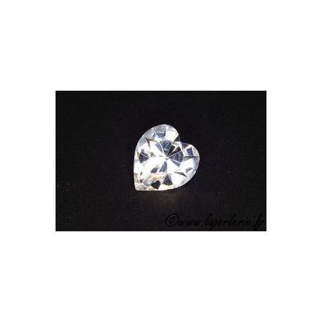 Cabochon coeur 4800 11X10mm CRYSTAL  - 1