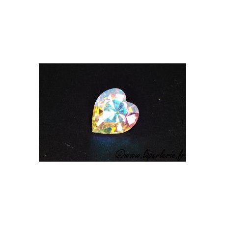 Cabochon coeur 4800 11X10mm CRYSTAL AB  - 1