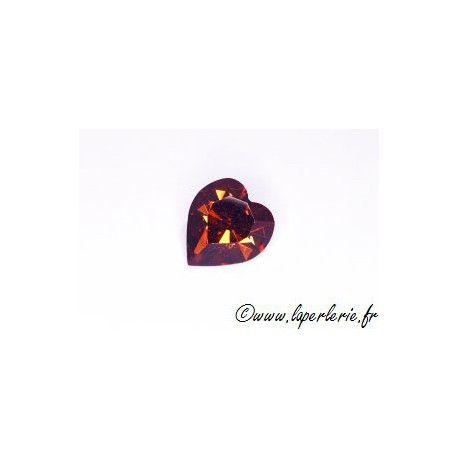 Cabochon coeur 4800 11X10mm SMOKED TOPAZ  - 1
